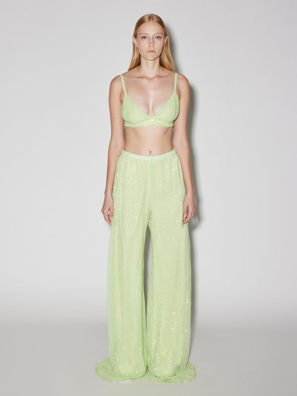 Rosetta Getty Sequin Mesh Bra Top