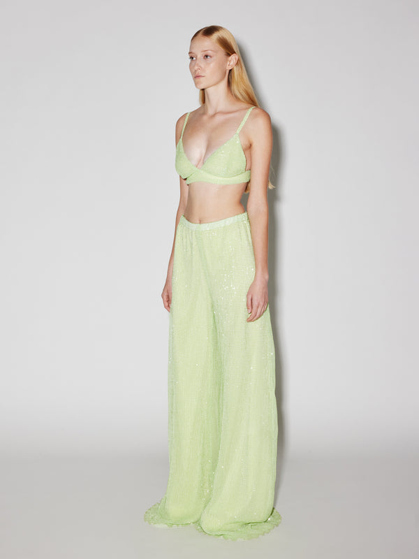 Rosetta Getty Sequin Mesh Bra Top