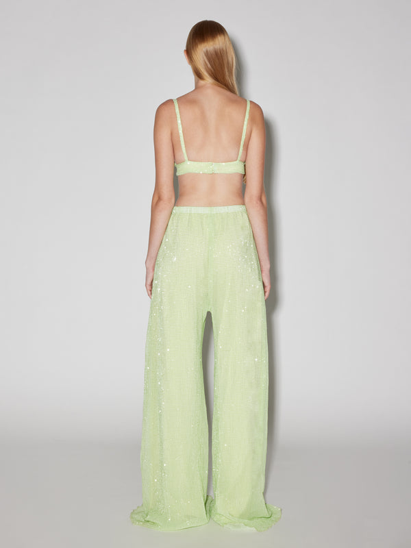 Rosetta Getty Sequin Mesh Bra Top