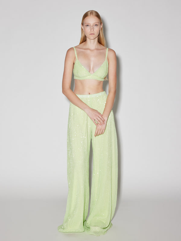 rosetta getty Sequin Mesh Bra Top