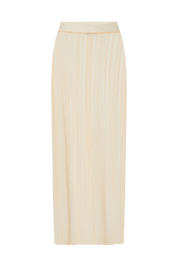 Rosetta Getty SHEER PLISSE MAXI SKIRT