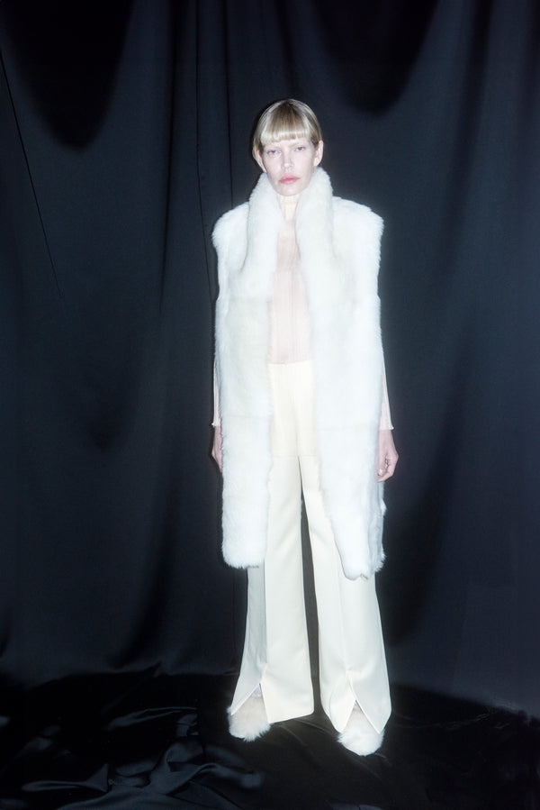 Rosetta Getty SHEER PLISSE TURTLENECK