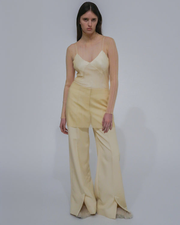 rosetta getty SHEER PLISSE TURTLENECK