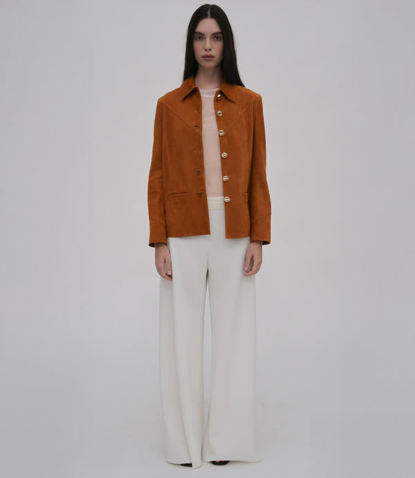 Rosetta Getty SHIRT JACKET - SUEDE