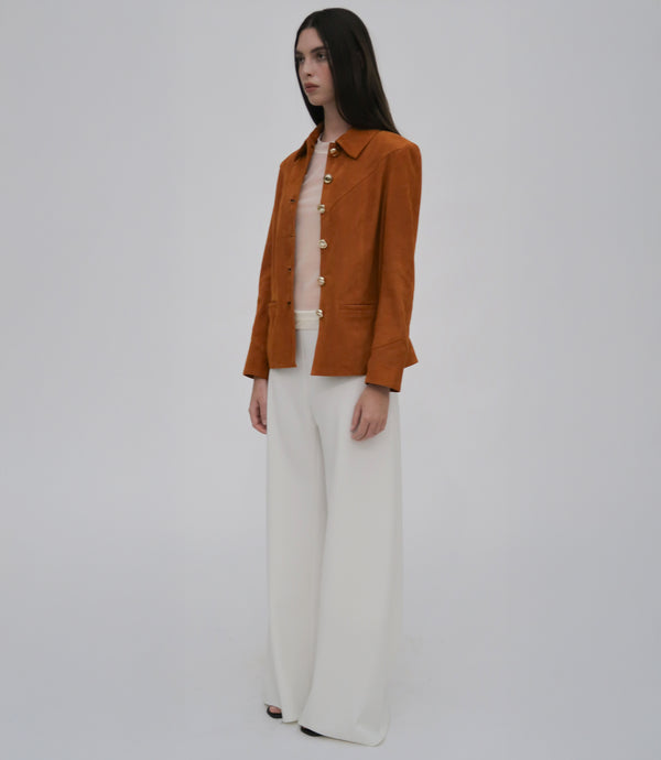 Rosetta Getty SHIRT JACKET - SUEDE