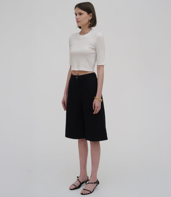 Rosetta Getty Short Sleeve Crop Top