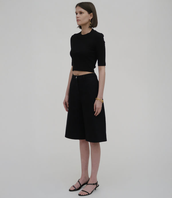 Rosetta Getty Short Sleeve Crop Top