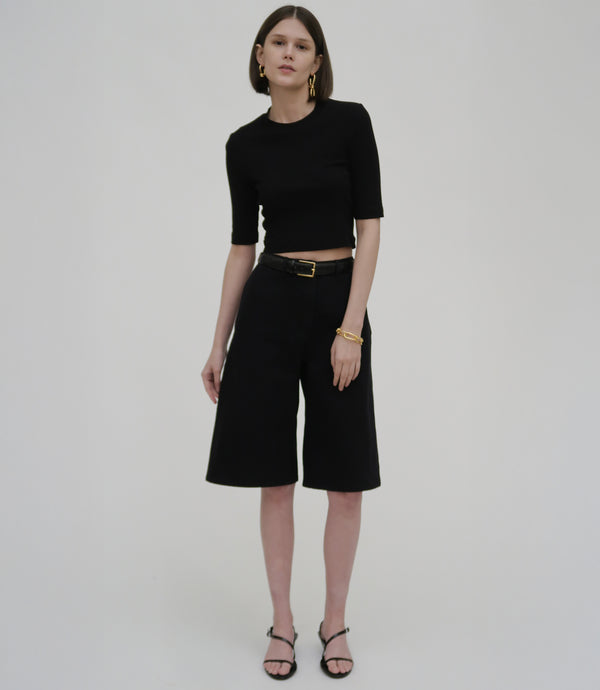 rosetta getty Short Sleeve Crop Top