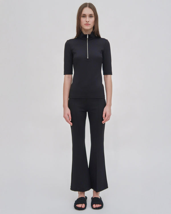 Rosetta Getty SHORT SLEEVE ZIP-UP POLO