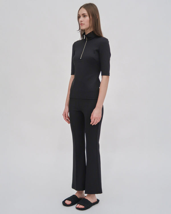 Rosetta Getty SHORT SLEEVE ZIP-UP POLO