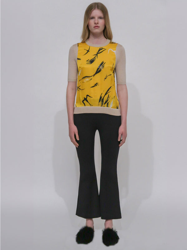 Rosetta Getty SILK INSET T-SHIRT