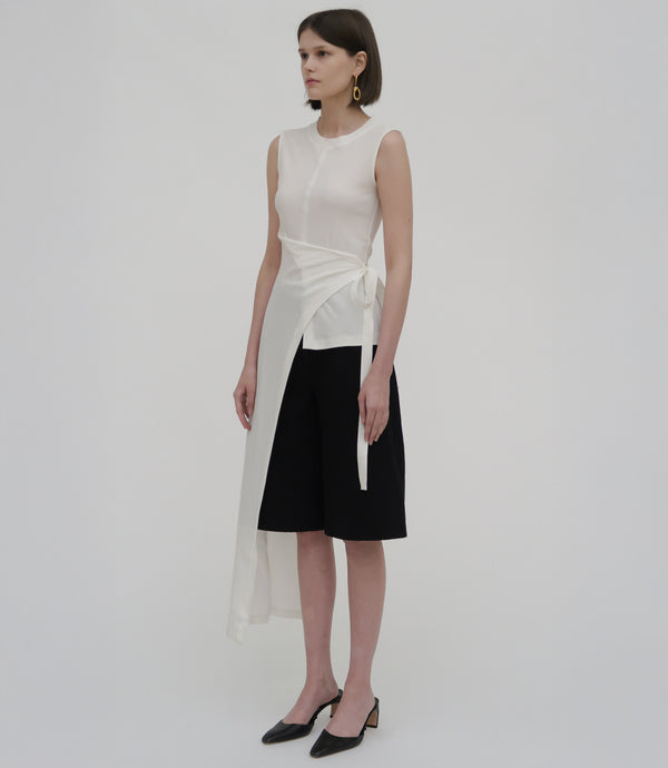 Rosetta Getty Sleeveless Split Apron T-Shirt