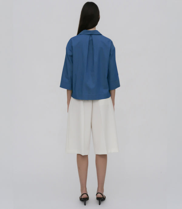 Rosetta Getty SLIT FRONT SHIRT - FLUID CHAMBRAY