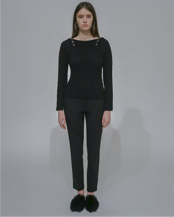 Rosetta Getty SNAP TURTLENECK TOP