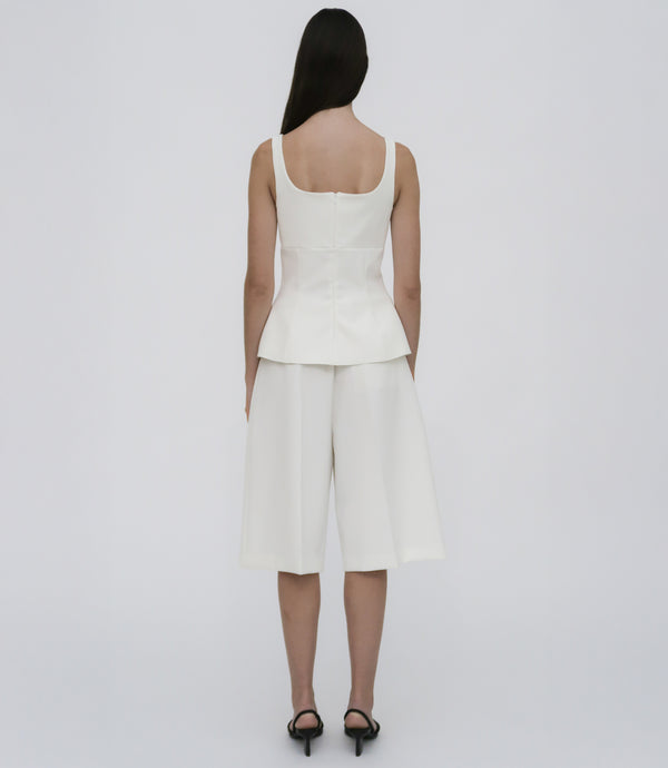 Rosetta Getty SQUARE NECK BUTTON FRONT TOP