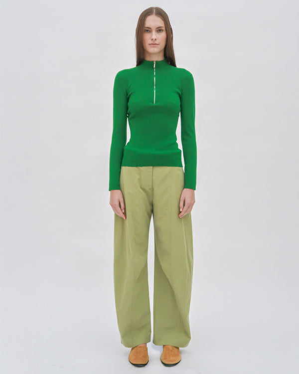 Rosetta Getty STRAIGHT TAPER TAB PANT - FLUID POPLIN