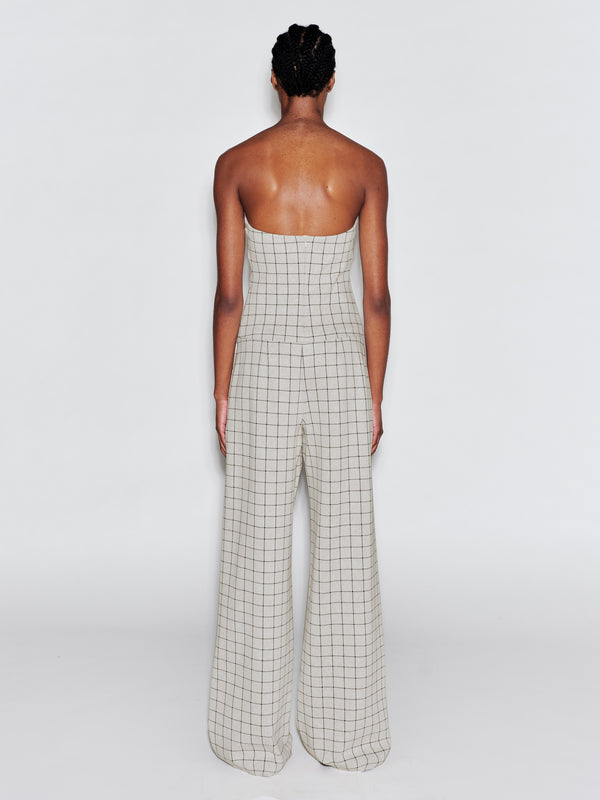 Rosetta Getty STRAPLESS BANDEAU - WINDOWPANE