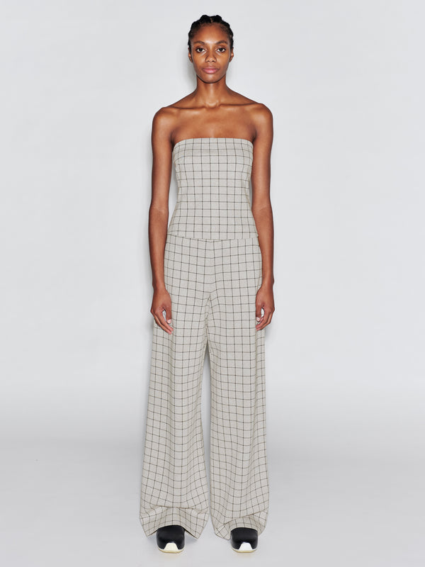 rosetta getty STRAPLESS BANDEAU - WINDOWPANE