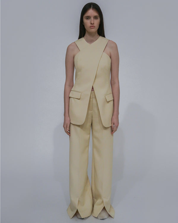 Rosetta Getty TAILORED CROSS FRONT TOP