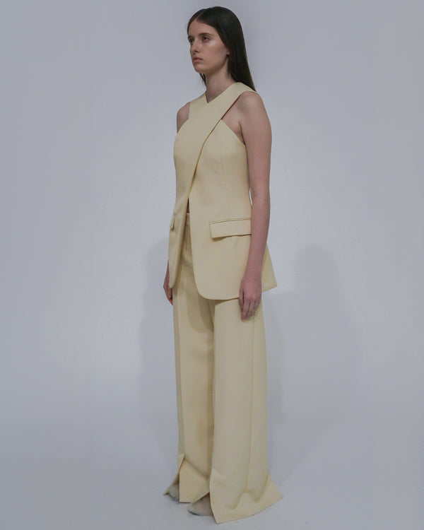 Rosetta Getty TAILORED CROSS FRONT TOP