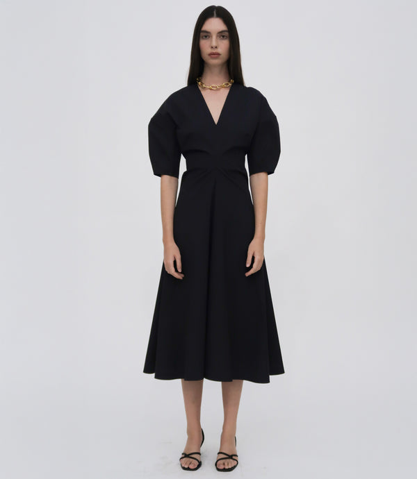Rosetta Getty TORQUED SHORT SLEEVE DRESS