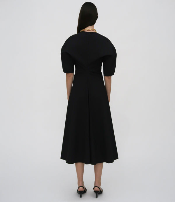 Rosetta Getty TORQUED SHORT SLEEVE DRESS