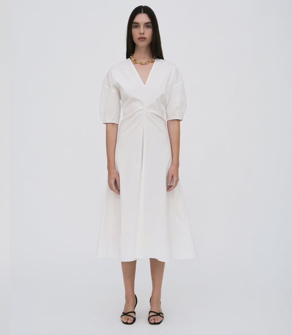 Rosetta Getty TORQUED SHORT SLEEVE DRESS