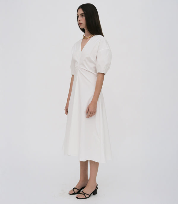 Rosetta Getty TORQUED SHORT SLEEVE DRESS