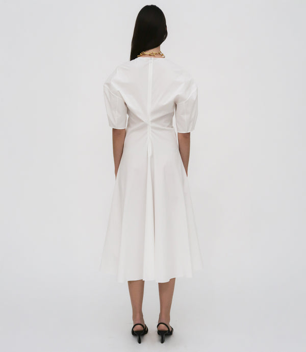 Rosetta Getty TORQUED SHORT SLEEVE DRESS