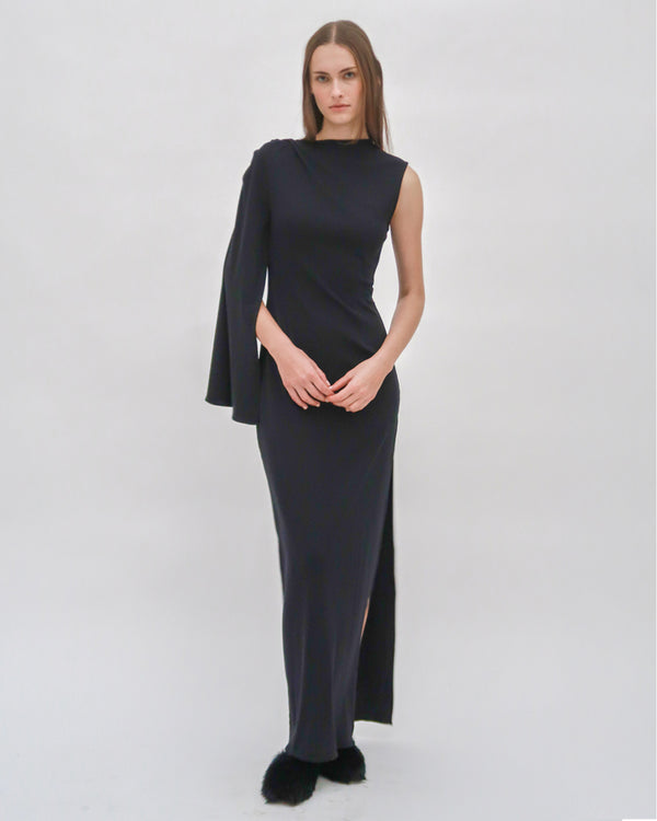 Rosetta Getty TWIST CAPE MAXI DRESS