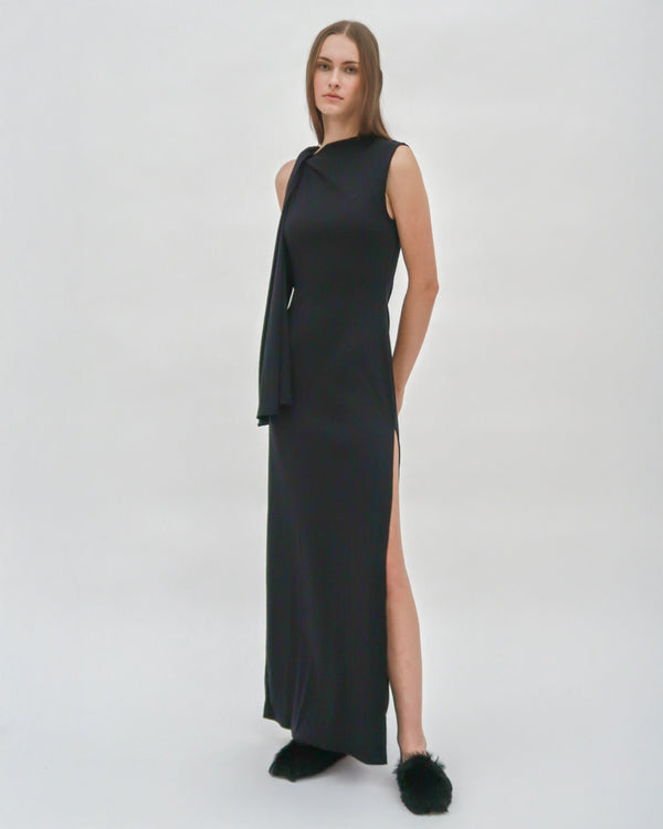 Rosetta Getty TWIST CAPE MAXI DRESS