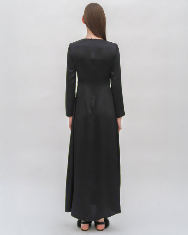 Rosetta Getty TWIST FRONT LONG SLEEVE GOWN