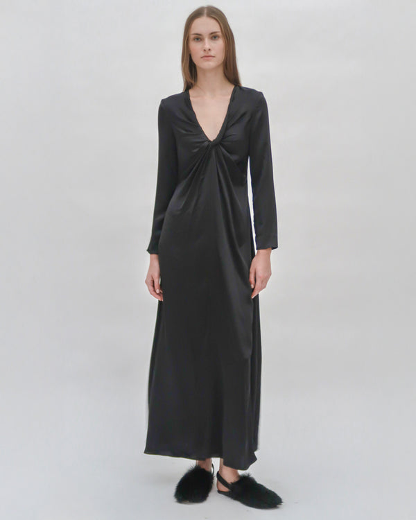 rosetta getty TWIST FRONT LONG SLEEVE GOWN