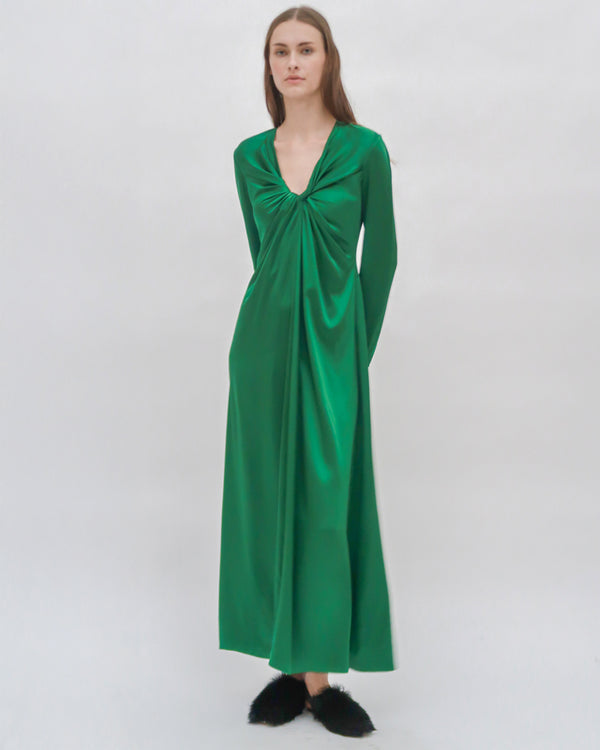 rosetta getty TWIST FRONT LONG SLEEVE GOWN