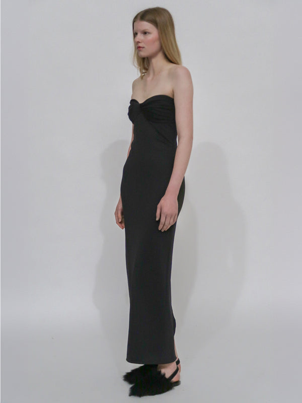 Rosetta Getty TWIST STRAPLESS DRESS
