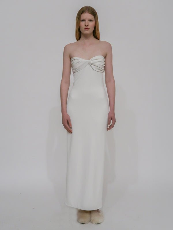Rosetta Getty TWIST STRAPLESS DRESS
