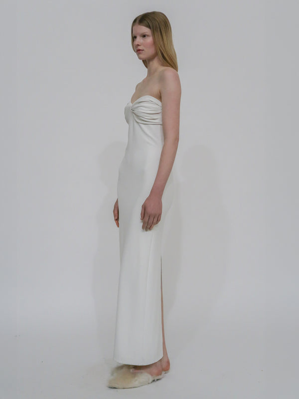 Rosetta Getty TWIST STRAPLESS DRESS