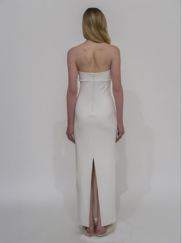 Rosetta Getty TWIST STRAPLESS DRESS