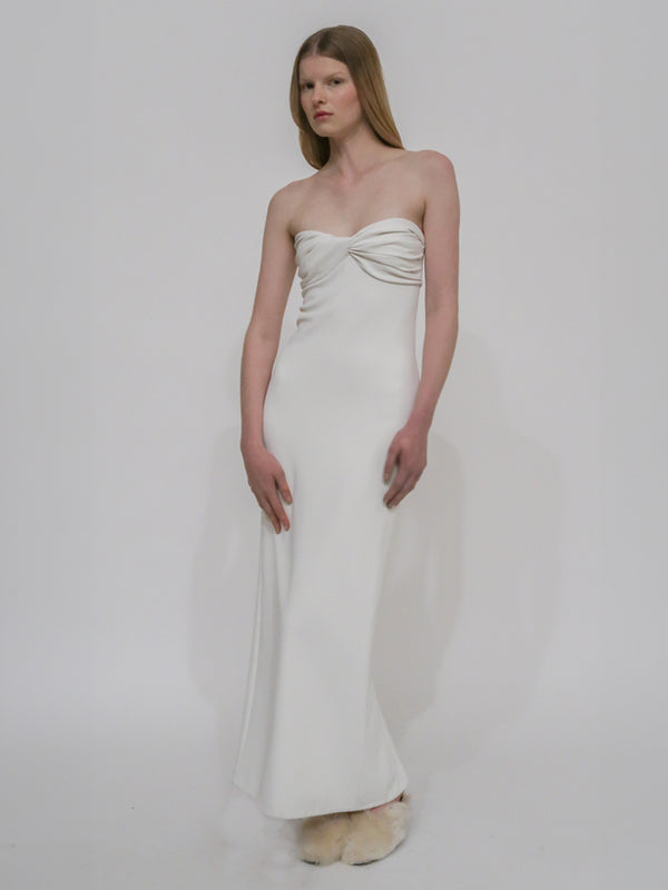 rosetta getty TWIST STRAPLESS DRESS