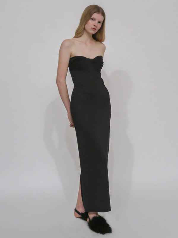 rosetta getty TWIST STRAPLESS DRESS