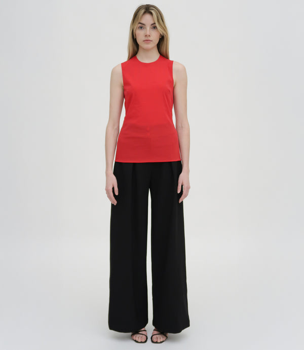 Rosetta Getty Wide Leg Pleat Front Pant