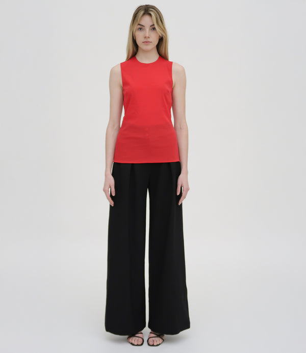 Rosetta Getty Wide Leg Pleat Front Pant