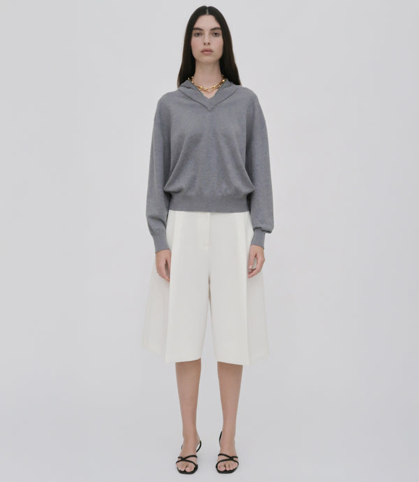 Rosetta Getty WIDE PLEAT FRONT SHORTS - TECH CADY