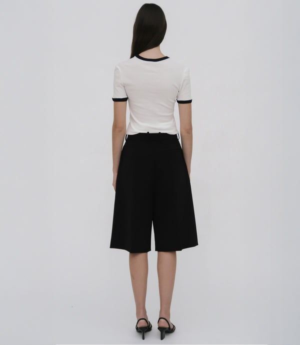 Rosetta Getty WIDE PLEAT FRONT SHORTS - TECH CADY