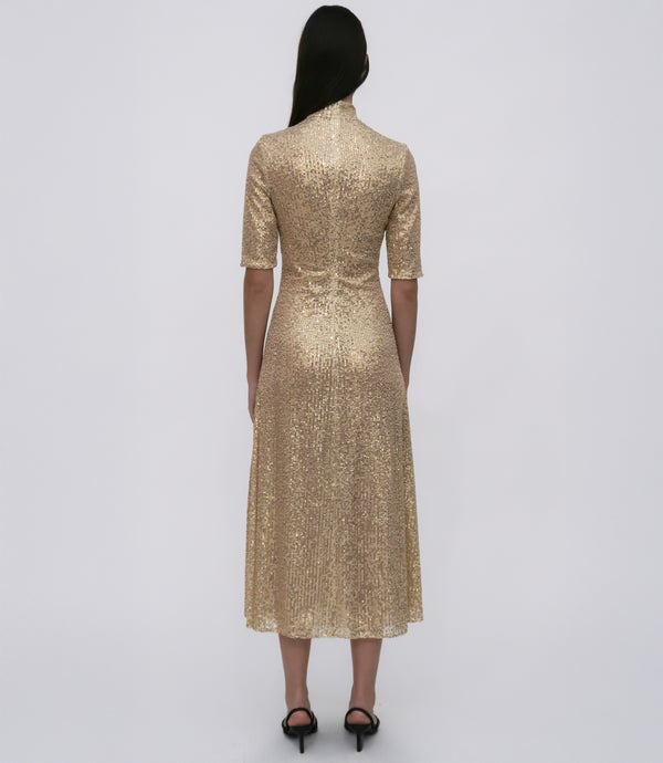 Rosetta Getty ZIP UP MIDI TURTLENECK DRESS