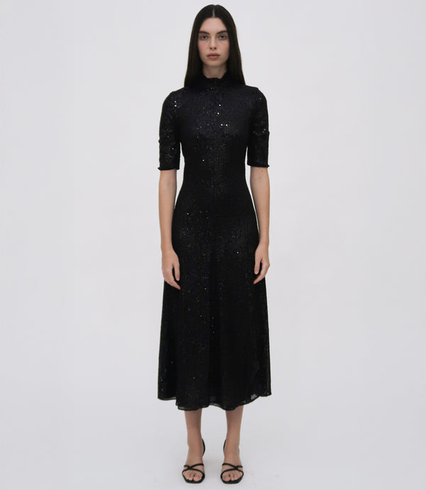 Rosetta Getty ZIP UP MIDI TURTLENECK DRESS