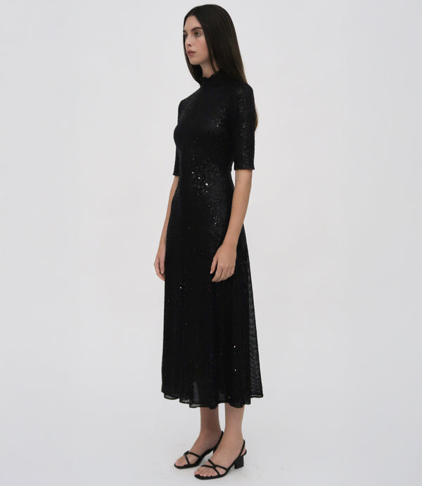 Rosetta Getty ZIP UP MIDI TURTLENECK DRESS