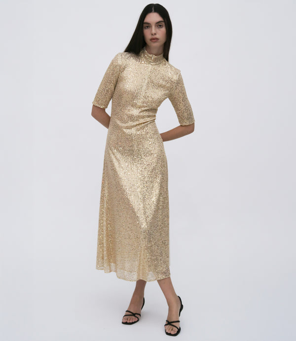 rosetta getty ZIP UP MIDI TURTLENECK DRESS