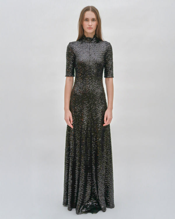 Rosetta Getty ZIP UP TURTLENECK GOWN