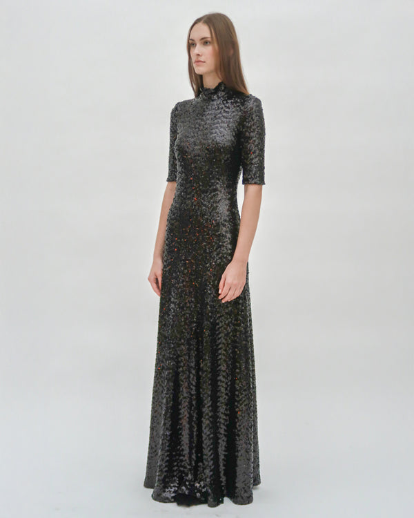 Rosetta Getty ZIP UP TURTLENECK GOWN